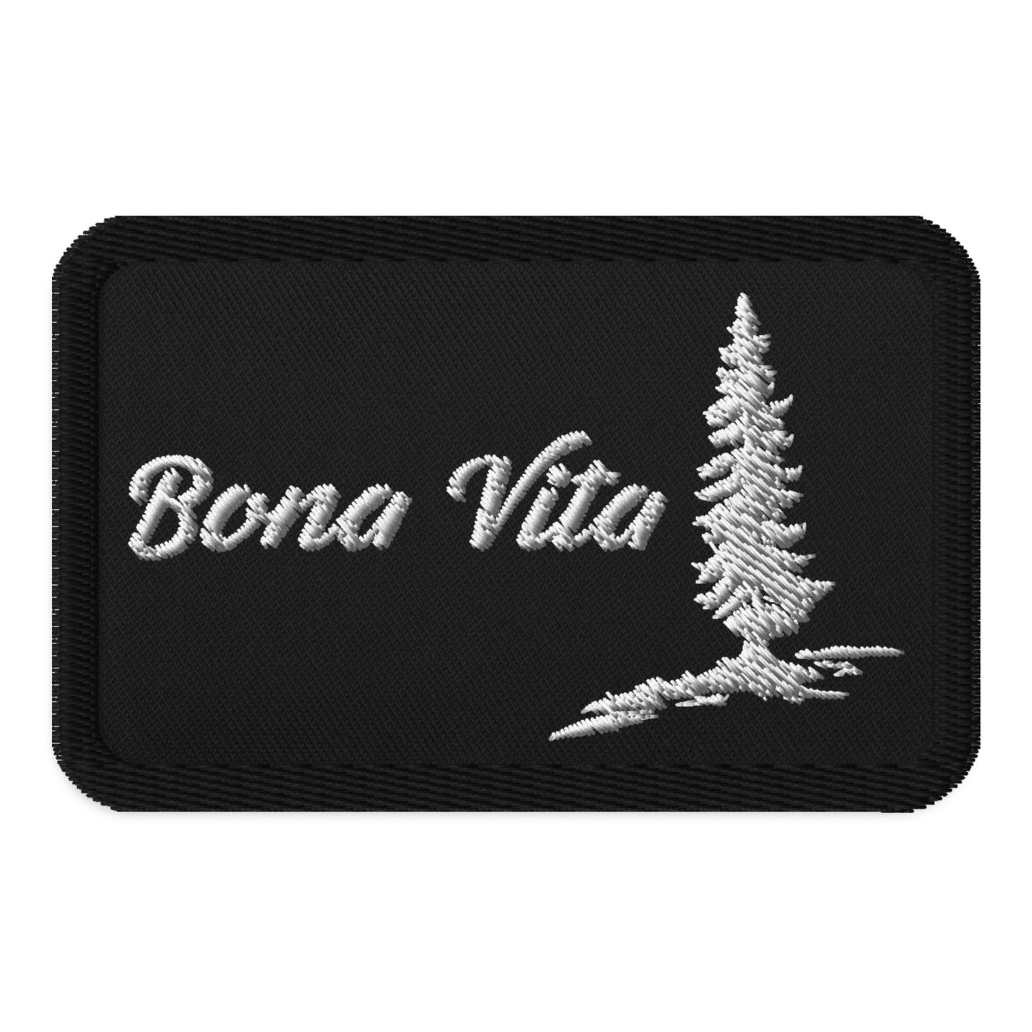 Patch "Bona Vita" Rectangulaire Noir