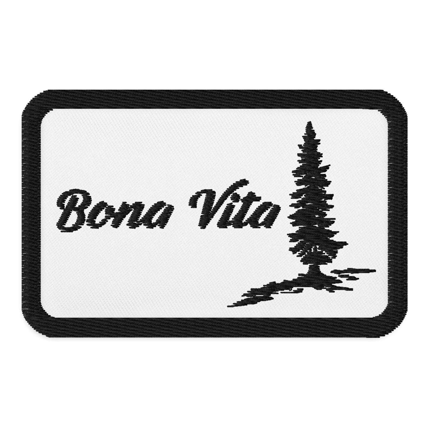 Patch "Bona Vita" Rectangulaire Blanc